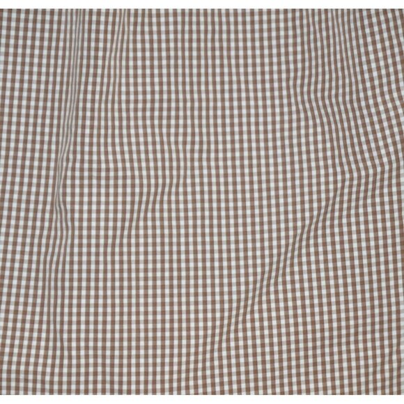 Peter Millar Men’s Nanoluxe Button Down Dress Shirt Brown Check Cotton Size L - Picture 5 of 7